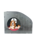 Ahşap Köpek Kulübesi Dekoratif Köpek Evi Siyah Renk Merdiven Oval Model